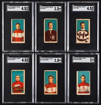 1910-11 Imperial Tobacco C56 Hockey Complete SGC-Graded 36-Card Set Including Rookie Cards of HOFers Cyclone Taylor, Newsy Lalonde, Art Ross (2), Patrick Bros, Paddy Moran and Percy LeSueur