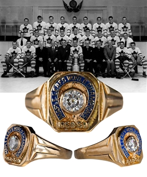 Toronto Maple Leafs 1950-51 Stanley Cup Championship 10K Gold and Diamond Ring