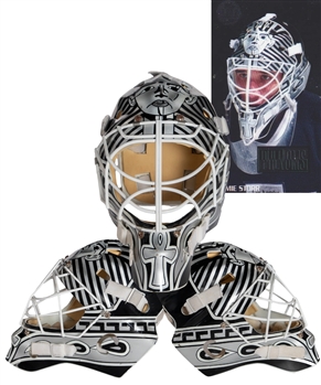 Jamie Storrs 1994-95 Los Angeles Kings Game-Worn Rookie Season Goalie Mask - Photo-Matched!