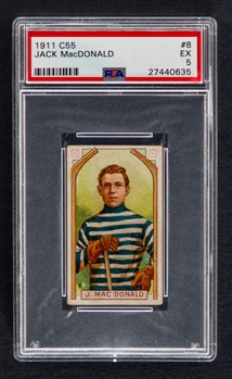 1911-12 Imperial Tobacco C55 Hockey Card #8 Jack MacDonald - Graded PSA 5
