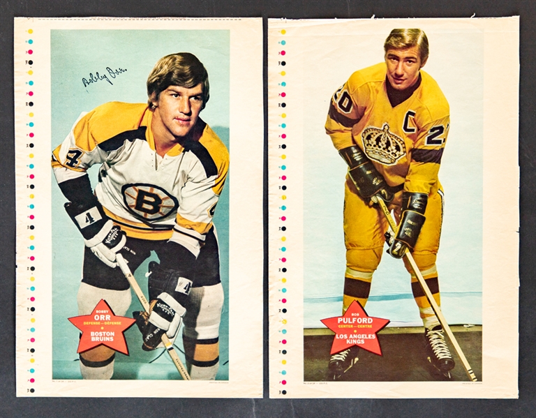1971-72 O-Pee-Chee NHL Hockey Poster Complete Set of 24 Including Bobby Orr, Ken Dryden, Guy Lafleur and Phil Esposito