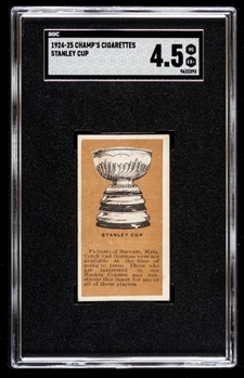 1924-25 Champs Cigarettes C144 Hockey Card The Stanley Cup - Graded SGC 4.5