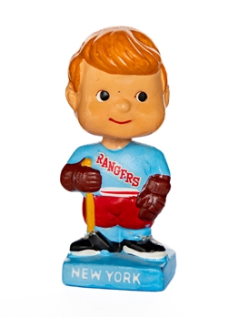 Scarce 1961-63 NHL New York Rangers Mini Nodder / Bobble Head Doll (Barry Meisel Collection)