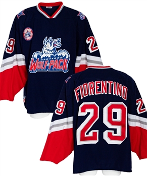 Peter Fiorentinos 1997-98 AHL Hartford Wolf Pack Game-Worn Inaugural Season Jersey with MeiGray LOA (Barry Meisel Collection)