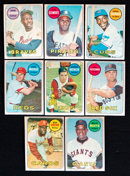 1969 and 1970 O-Pee-Chee Baseball Cards Collection (400+) Including Clemente, Banks, Mays, Aaron, Bench, Rose, Gibson, Jackson, Ryan and Others