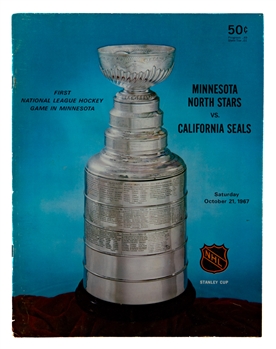 Important October 21st 1967 Minnesota North Stars Metropolitan Center "First Home Game" Program (Barry Meisel Collection)