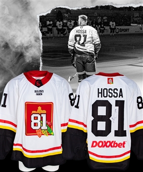 Marcel Hossas Team White 2023 Marian Hossa "Goodbye Game" Signed Game-Worn Jersey 