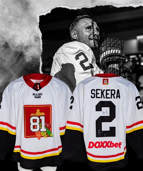 Andrej Sekeras Team White 2023 Marian Hossa "Goodbye Game" Signed Game-Worn Jersey 