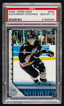 2005-06 Upper Deck Young Guns Hockey Card #443 Alexander Ovechkin Rookie - Graded PSA GEM MT 10