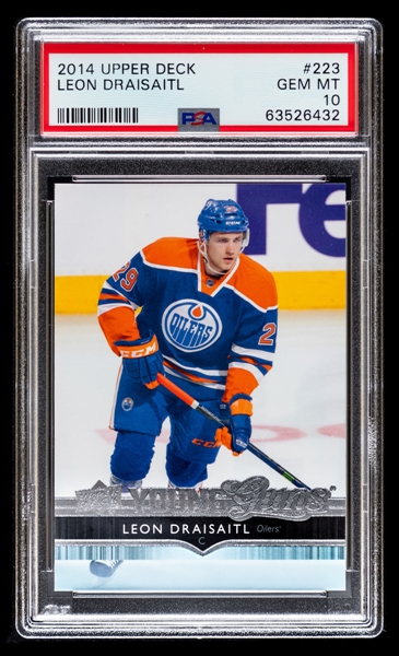 2014-15 Upper Deck Young Guns Hockey Card #223 Leon Draisaitl Rookie – Graded PSA GEM MT 10