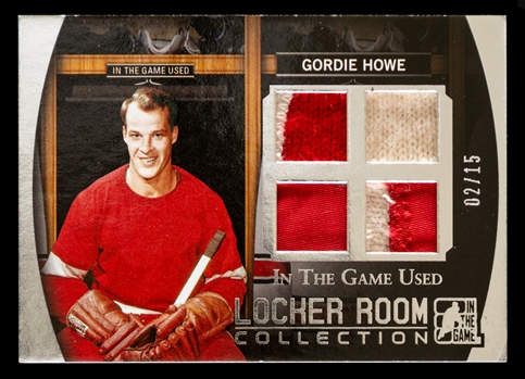 2015-16 ITG In The Game Used Locker Room Collection Hockey Card #LR-GH1 HOFer Gordie Howe (02/15)