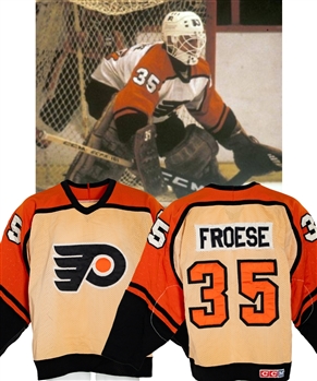 Bob Froeses 1983-84 Philadelphia Flyers Game-Worn Jersey - Video-Matched! 