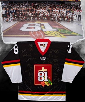 Marian Hossas 2023 "Goodbye Game" Multi-Signed Jersey by 30+ Including Hossa, Keith, Lindstrom, Alfredsson, Chara, Bondra, Holmstrom and Others