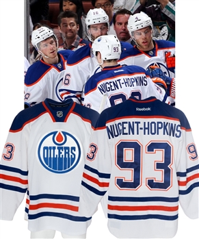 Ryan Nugent-Hopkins 2014-15 Edmonton Oilers Game-Worn Jersey with LOA - Photo-Matched!