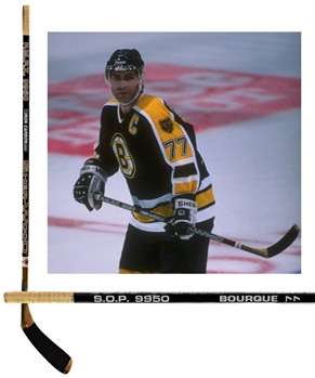 Ray Bourques Mid-1990s Boston Bruins Sher-Wood PMPX 9950 Game-Used Stick