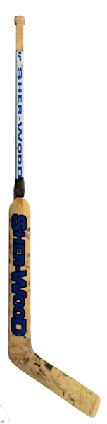 David Aebischers Early-to-Mid-2000s Colorado Avalanche Sher-Wood SOP 5030 Game-Used Stick 