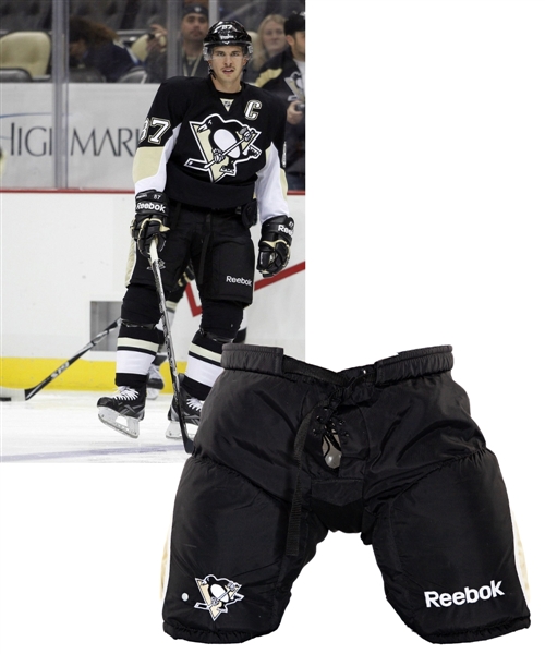 Sidney Crosbys Early-to-Mid-2010s Pittsburgh Penguins Reebok Game-Worn Pant Shell with COA