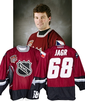 Jaromir Jagrs 2002 NHL All-Star Game Team World Signed Photo-Shoot Worn Jersey with COA - Photo-Matched!