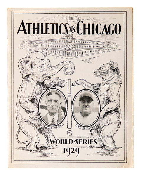 1929 World Series Game 3 Program (Philadelphia) - Philadelphia Athletics vs Chicago Cubs