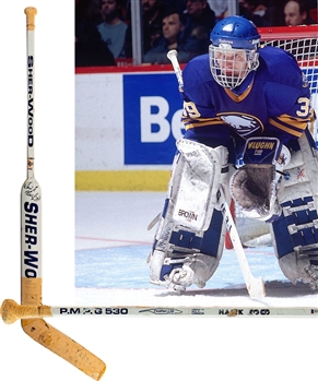 Dominik Hasek’s Early-to-Mid-1990s Buffalo Sabres Signed Sher-Wood Game-Used Stick