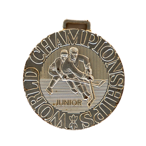 Darius Kasparaitis 1991 IIHF World Junior Championships Team Soviet Union Silver Medal from His Personal Collection with His Signed LOA