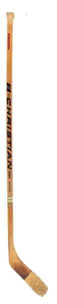 Brad Selwoods Circa 1974 WHA New England Whalers Game-Used Stick with Great Provenance
