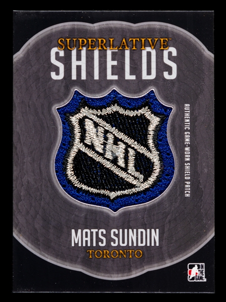 2015-16 Leaf ITG Superlative Shields Patch Hockey Card #SS-MS Mats Sundin (1/1)