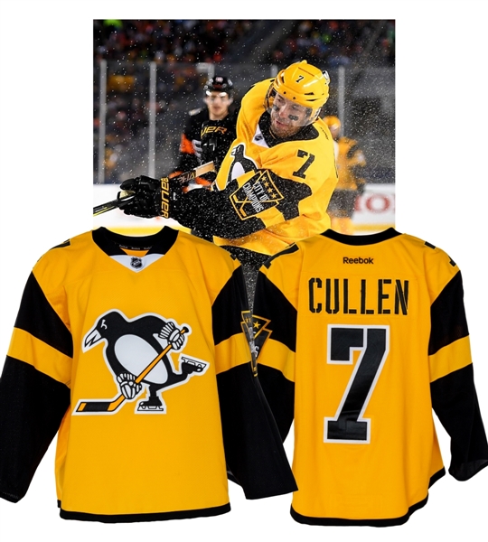 Matt Cullens February 25th 2017 Pittsburgh Penguins Stadium Series Game-Worn Second Period Jersey