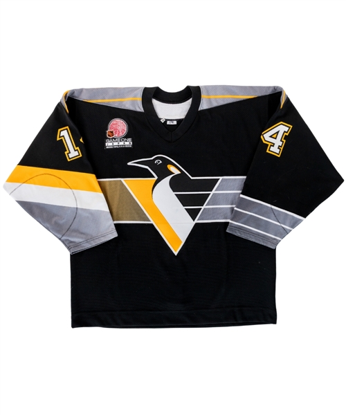 Milan Krafts 2000-01 Pittsburgh Penguins "Game ONe Japan" October 8th 2000 Game-Worn Jersey with Penguins LOA