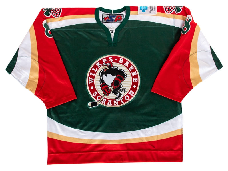Ross Lupaschuk’s 2004-05 AHL Wilkes-Barre Scranton Penguins "Christmas" Game-Worn Jersey with Team LOA