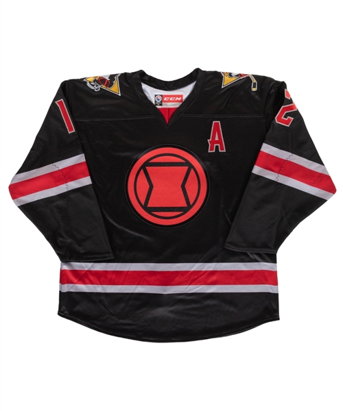 Matt Bartkowskis 2021-22 AHL Wilkes-Barre Scranton Penguins "Marvel" Game-Worn Alternate Captains Jersey with AHL COA