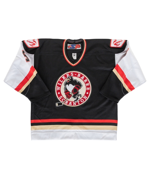 Darcy Robinsons 2004-05 AHL Wilkes-Barre Scranton Penguins Warm-Up Worn Jersey