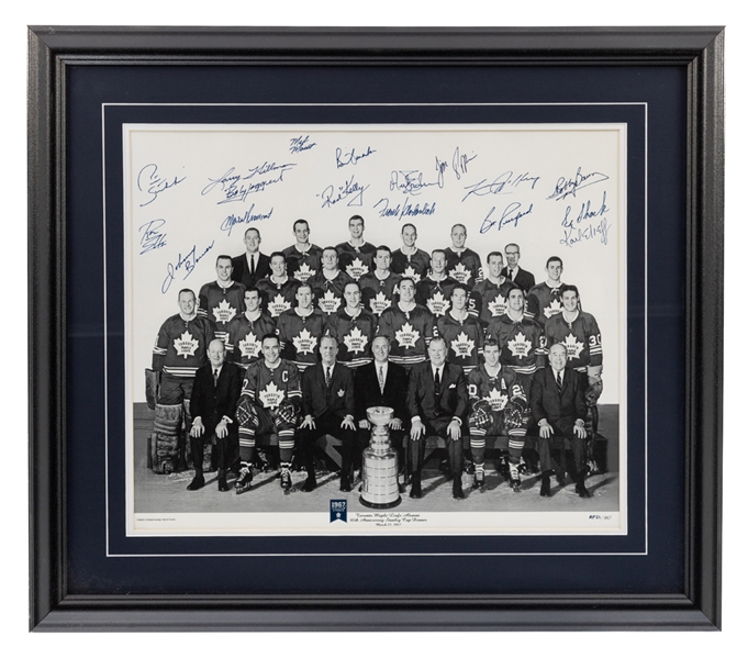 Toronto Maple Leafs 1966-67 Stanley Cup Champions "40th Anniversary Dinner" Team-Signed Limited-Edition Framed Photo (23 1/2" x 27") - From the Personal Collection of Bobby Baun with Family LOA