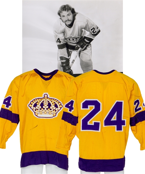 Don Kozaks Mid-1970s Los Angeles Kings Game-Worn Jersey - Team Repairs!