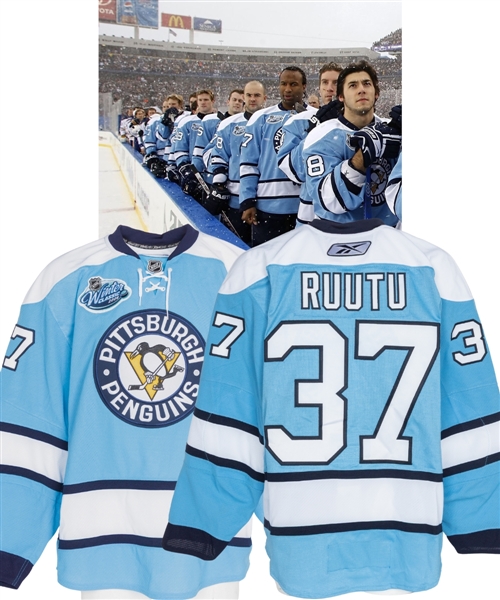 Jarkko Ruutu’s 2008 NHL Winter Classic Pittsburgh Penguins Game-Worn Second Period Jersey with LOA