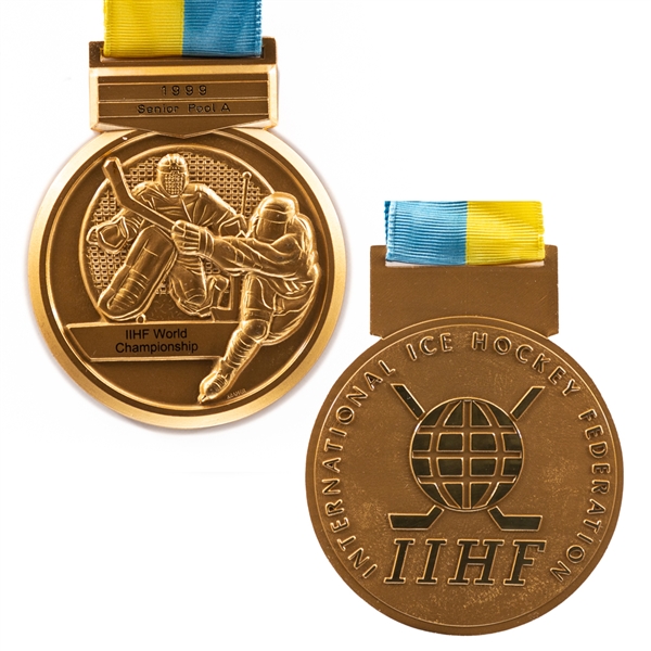 1999 IIHF World Championships Gold Medal (Czech Republic Won Championship) from Kimmo Leinonens Personal Collection with LOA