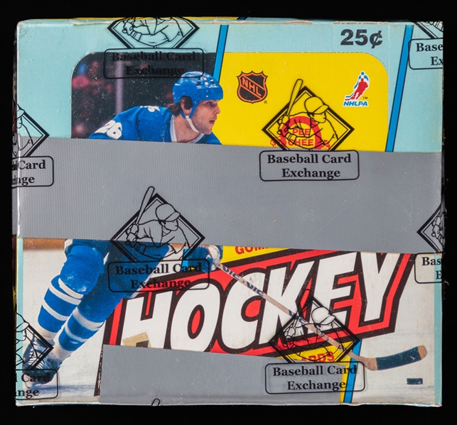 1983-84 O-Pee-Chee Hockey Wax Box (48 Unopened Packs) - BBCE Certified - Lindbergh, Stevens, Carbonneau, Housley, Naslund, Nicholls and Larmer Rookie Card Year