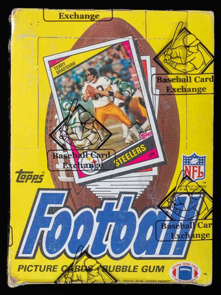 1984 Topps Football Wax Box (36 Unopened Packs) - BBCE Certified - John Elway and Dan Marino Rookie Card Year