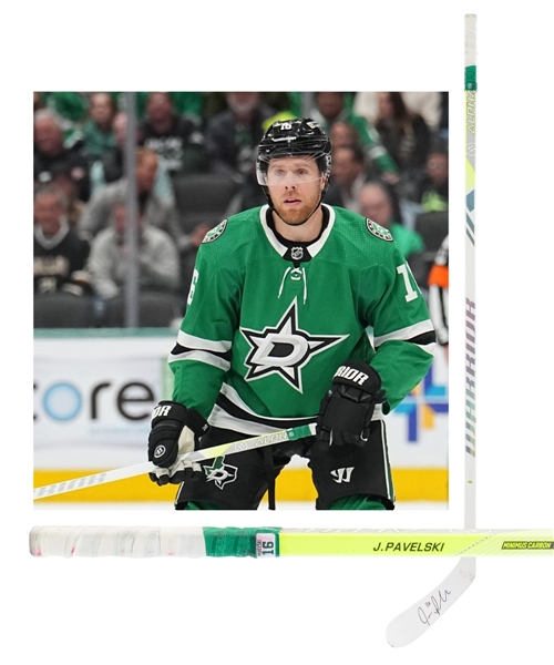 Joe Pavelskis 2023-24 Dallas Stars Signed Warrior Alpha LX2 Pro Game-Used Stick - Final NHL Season!