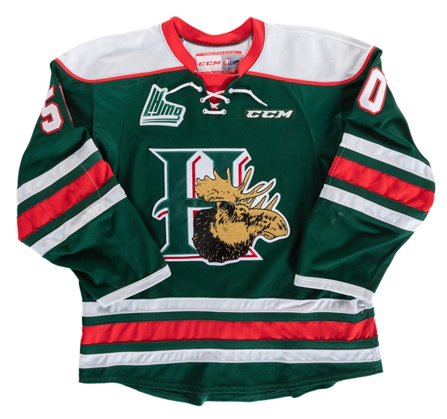 Raphael Lavoies Mid-to-Late-2010s QMJHL Halifax Mooseheads Game-Worn Jersey