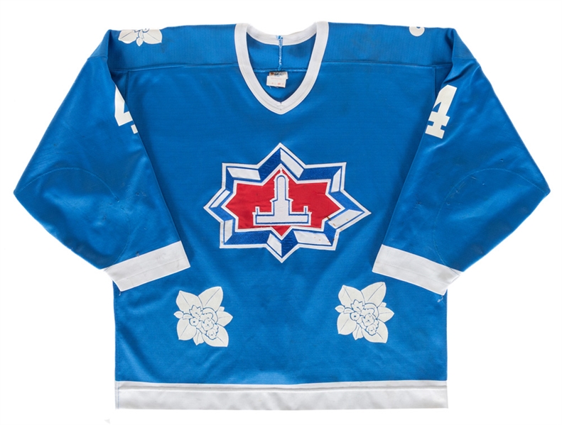 Circa Late-1980s AHL Halifax Citadels #4 Game-Worn Jersey