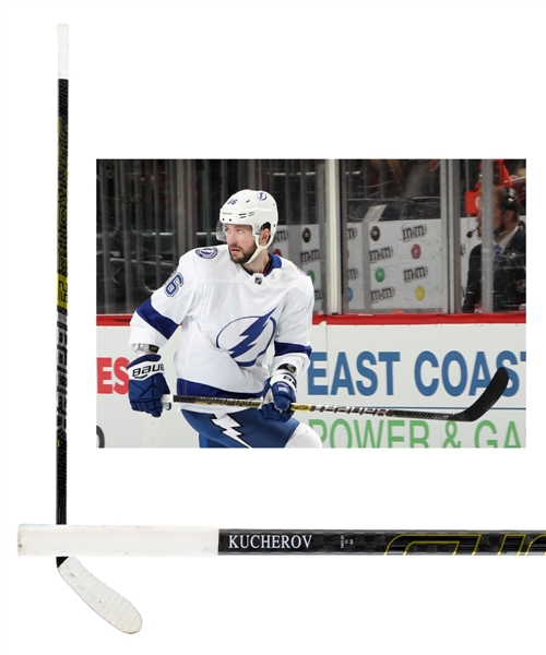 Nikita Kucherovs 2018-19 Tampa Bay Lightning Bauer Supreme 2S Pro Game-Used Stick - Art Ross and Hart Memorial Trophy Season!