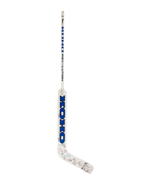 Zac Bierks 1997-98 Tampa Bay Lightning Game-Issued Koho Stick Team-Signed by 1999 NHL All-Star Game Team North America Including Brodeur, Bourque, Belfour, Lindros and Others 