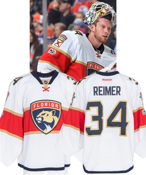 James Reimers 2016-17 Florida Panthers Game-Worn Jersey - NHL Centennial Patch! - Photo-Matched!