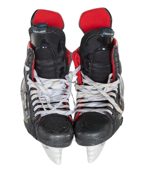 Tom Wilsons Late-2010s/Early-2020s Washington Capitals Bauer Vapor Dynaflex Game-Used Skates 