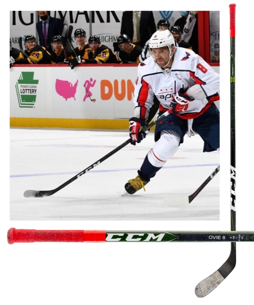Alexander Ovechkins Late-2010s/Early-2020s Washington Capitals CCM Trigger ASY Game-Used Stick