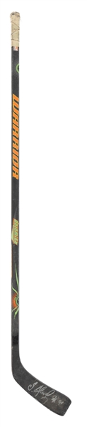 Sergei Fedorovs Mid-to-Late-2000s Columbus Blue Jackets Signed Warrior Dolomite Game-Used Stick