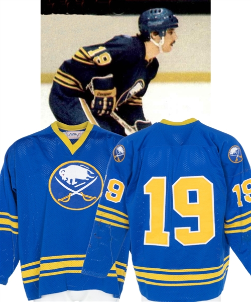 Derek Smiths 1978-79 Buffalo Sabres Game-Worn Jersey - Nice Game Wear Including Team Repairs!