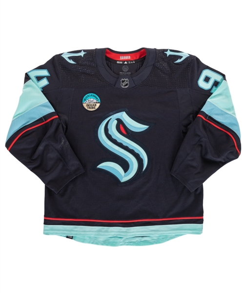 Devin Shores 2023-24 Seattle Kraken Game-Worn Jersey with LOA