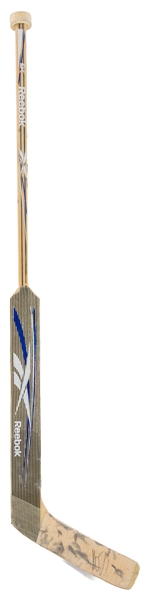Roberto Luongo’s Late-2000s Vancouver Canucks Signed Reebok 6K Game-Used Stick